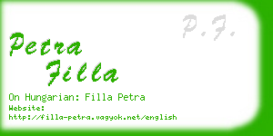 petra filla business card